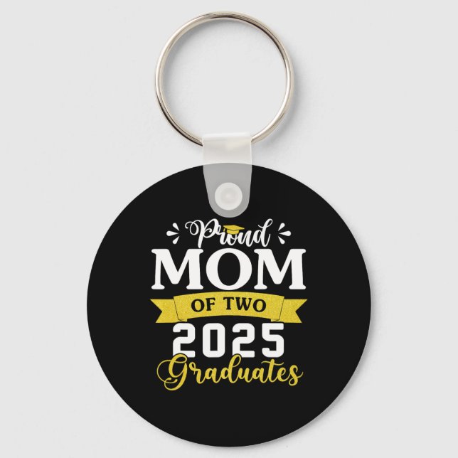 Chaveiro Orgulhosa Mãe De Dois Cl De 2025 Formandos Gêmeos  (Frente)