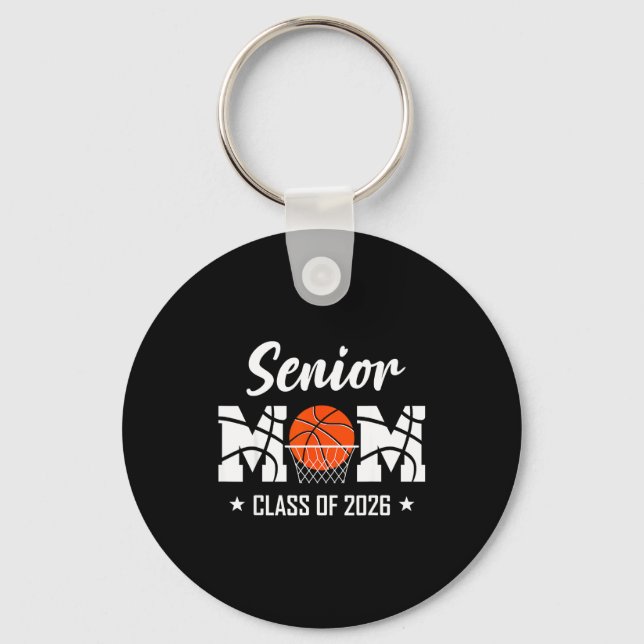 Chaveiro Orgulhosa mãe de jogador de basquete sênior format (Frente)