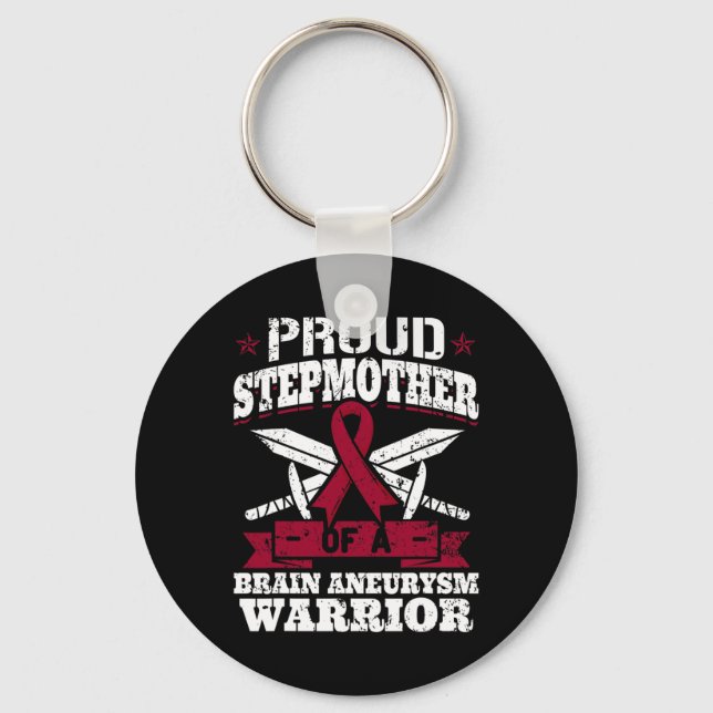 Chaveiro Orgulhosa Mãe De Um Aneurisma Cerebral (Frente)