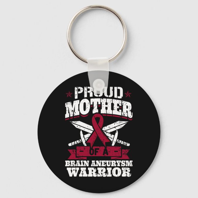 Chaveiro Orgulhosa Mãe De Um Aneurismo Cerebral Sensibiliza (Frente)
