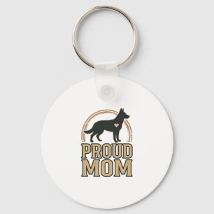 Chaveiro Orgulhosa Mãe Silhueta de Cachorro Design Vetorial