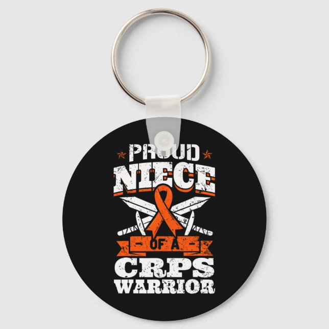 Chaveiro Orgulhosa sobrinha de um guerreiro CRPS - Fita de  (Frente)