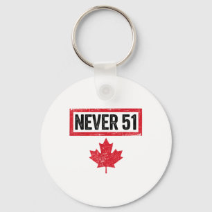 Chaveiro Orgulhosa Vintage canadense Nunca 51 ruas Estado C
