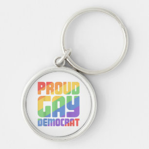 Chaveiro Orgulhoso Democrata Gay Engraçado LGBT