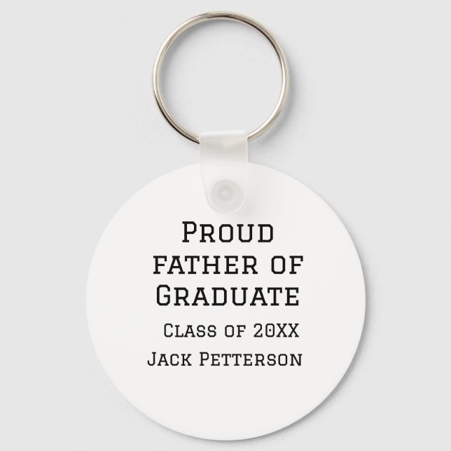 Chaveiro Orgulhoso pai da classe de formandos de 20XX adici (Frente)