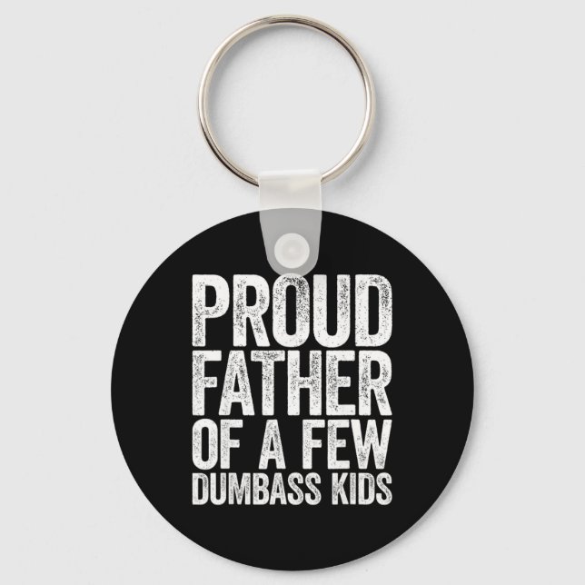 Chaveiro Orgulhoso Pai De Alguns Burros - Crianças Engraçad (Frente)