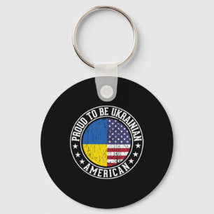 Chaveiro Orgulhoso Por Ser Ucraniano Cores da Bandeira Amer