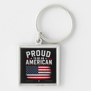 Chaveiro Orgulhoso Por Ser Um Americano Bandeira Dos EUA Pa