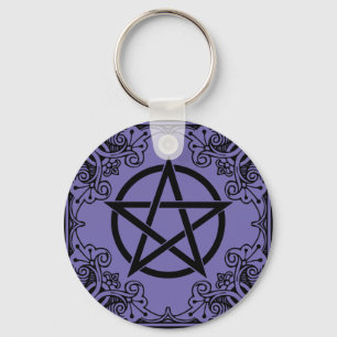 Chaveiro Ornamentado Púrpura - Estrela Wicca