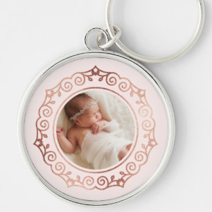 Chaveiro Ornamentado Rosa Dourada Wreath