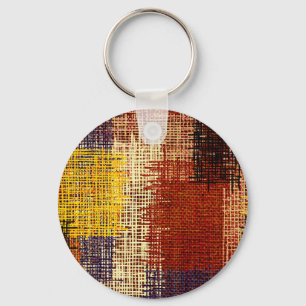 Chaveiro ornamento de bordados, linhas coloridas, estilo bo