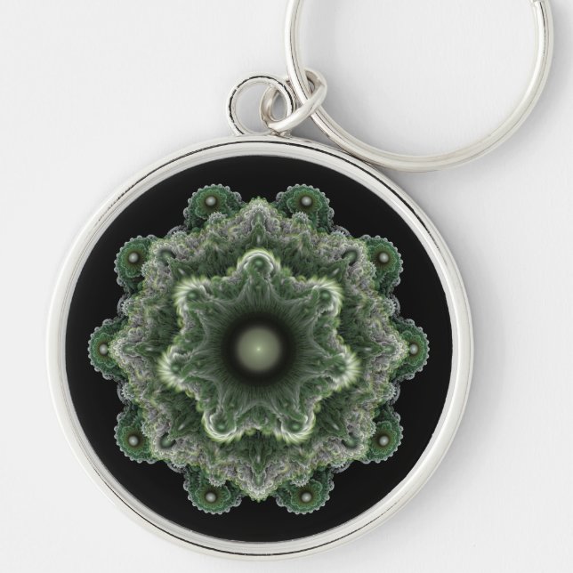 Chaveiro Ornamento fantasia fractal (Frente)