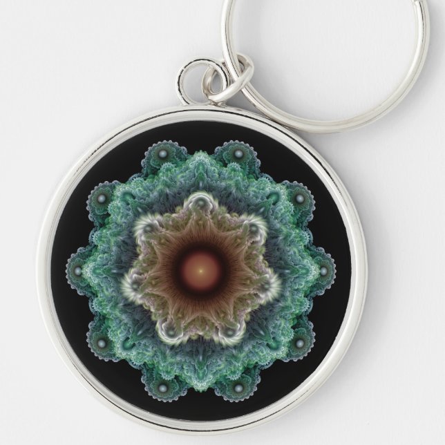 Chaveiro Ornamento fractal extravagante (Frente)