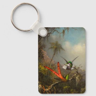 Chaveiro Orquídea com Dois Beija-flores Heade