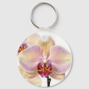 Chaveiro Orquídea roxa pastél elegante em flor