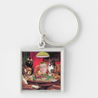 Chaveiro Os cães que jogam o repto da pintura do póquer.