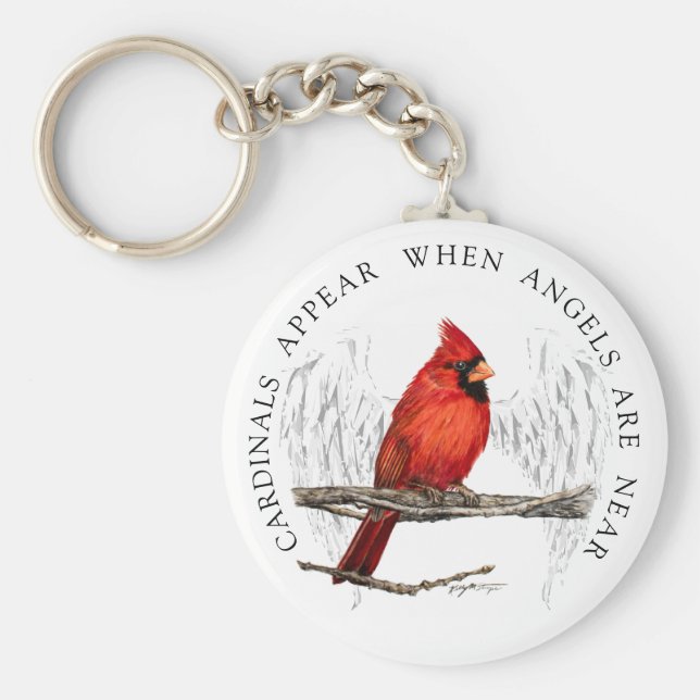 Chaveiro Os Cardinais Aparecem Quando Os Ângulos Estão Pert (Frente)