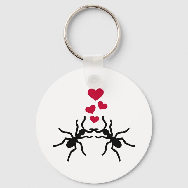 Chaveiro Os corações das formigas amam (Frente)