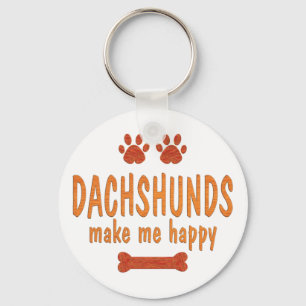 Chaveiro Os Dachshunds fazem-me feliz