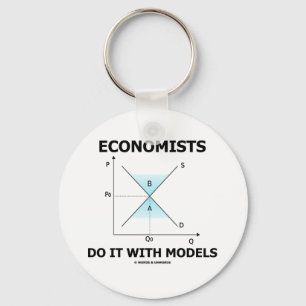 Chaveiro Os economistas fazem-no com modelos (o humor da