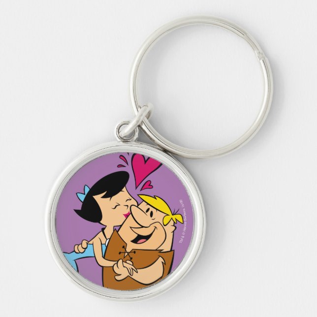 Chaveiro Os Flintstones | Betty Kissing Barney (Frente)