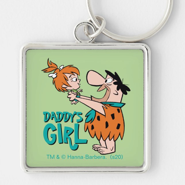Chaveiro Os Flintstones | Fred & Pebbles - Garota Pai (Frente)