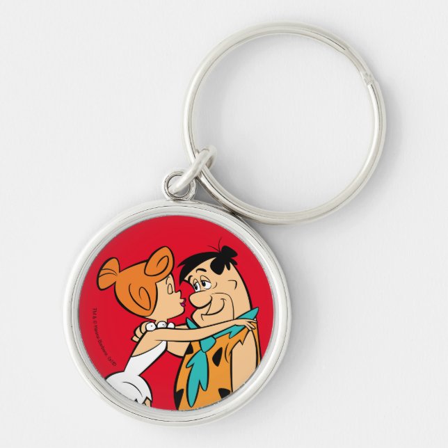 Chaveiro Os Flintstones | Wilma Kissing Fred (Frente)