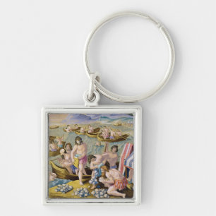 Chaveiro Os indianos que mergulham para pérolas, chapeiam