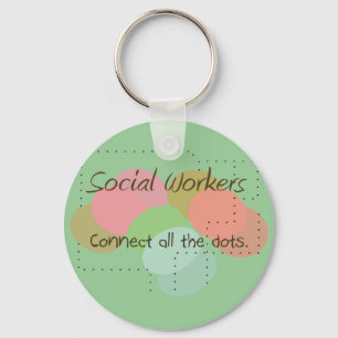 Chaveiro Os presentes do assistente social "conectam todos