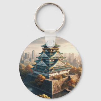 Chaveiro Osaka Castle Japan Landscape Viagens vintage