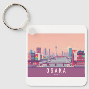 Chaveiro Osaka Japan Pastel Viagem Design