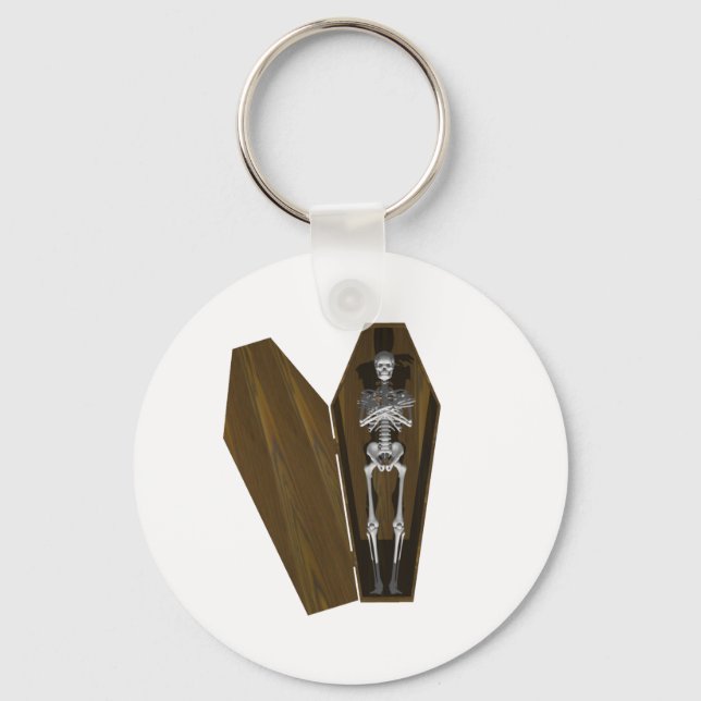 Chaveiro Ossos em um Coffin: Halloween: (Frente)