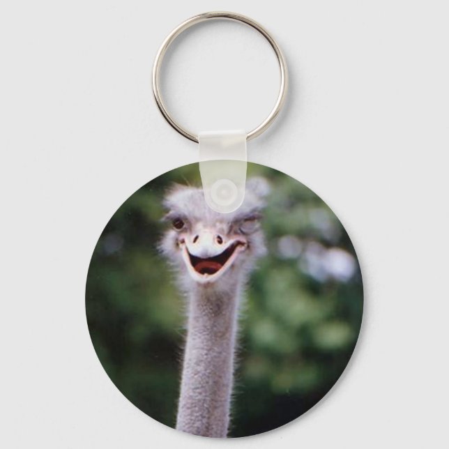 Chaveiro Ostrich Winking - Engraçado (Frente)