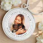 Chaveiro Ótima Mãe De Cachorro Desde 20XX Foto Simples Clás<br><div class="desc">Este design simples e clássico é composto por tipografia serif e adiciona uma foto personalizada.</div>