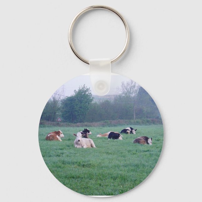 Chaveiro ou teclado - Vacas - em cor (Frente)