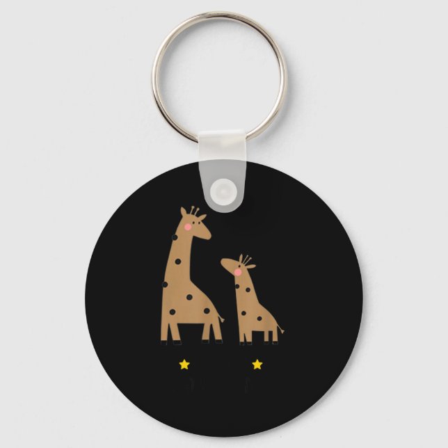 Chaveiro Our First Father's Day 2026, Funny Giraffe Gift Da (Frente)