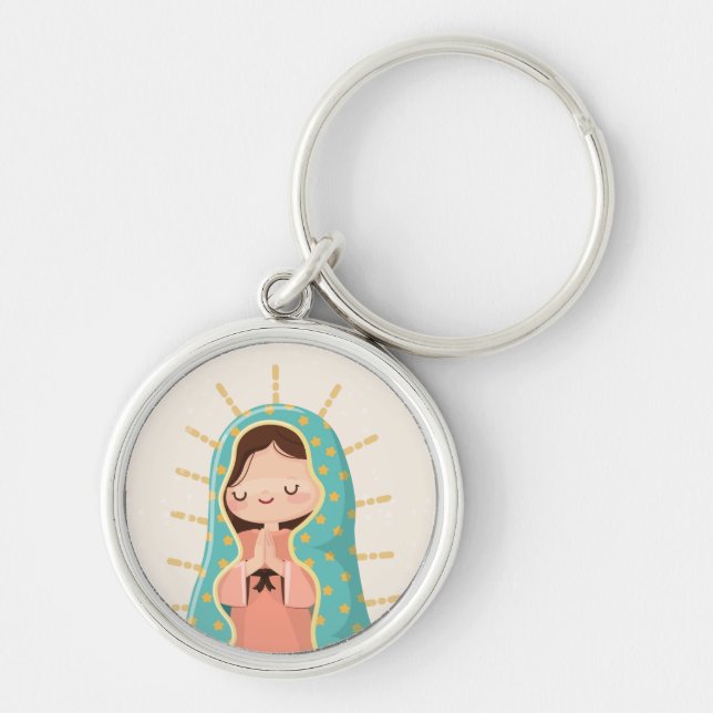 Chaveiro Our Lady of Guadalupe Kawaii Style (Frente)