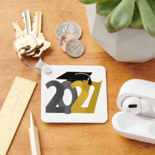 Chaveiro Ouro Cinza Turma de 2027 Foto Graduação