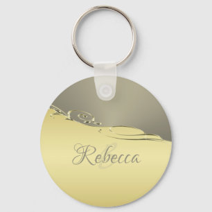 Chaveiro Ouro de luxo decorativo em ouro e prata