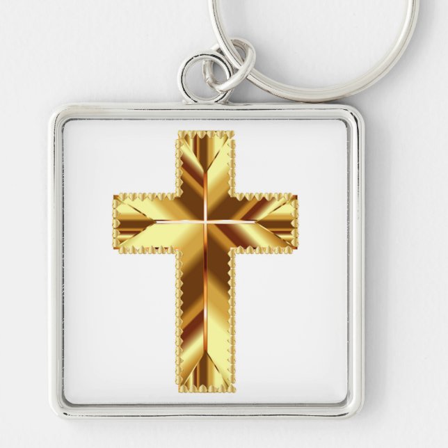 CHAVEIRO OURO HOLY CROSS (Frente)