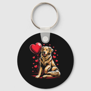 Chaveiro Ouro Retriever Dog Dia de os namorados Proprietári