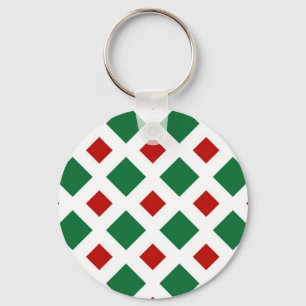Chaveiro Ouros Verdes e Vermelhos em Branco