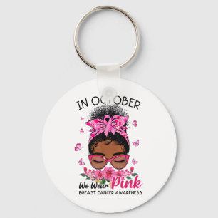 Chaveiro Outubro Vestimos mulheres negras cor-de-rosa, mama
