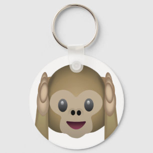 Chaveiro Ouvir Nenhum Macaco-Mau Emoji