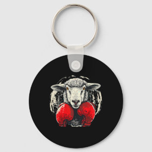 Chaveiro Ovelha boxeando com luvas de boxe kickboxing diver