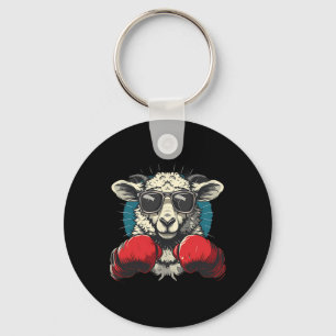 Chaveiro Ovelha Boxer Com Luvas de Boxe Kickboxing Engraçad
