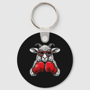 Chaveiro Ovelha Boxer Com Luvas de Boxe Kickboxing Engraçad