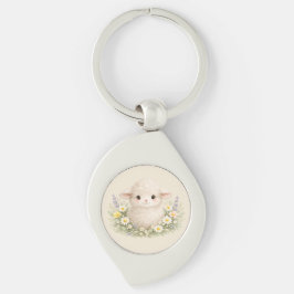 Chaveiro Ovelhas Caprichosas e Flores Silvestres para um Ch