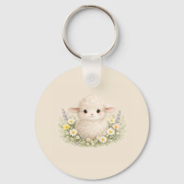 Chaveiro Ovelhas Caprichosas e Flores Silvestres para um Ch