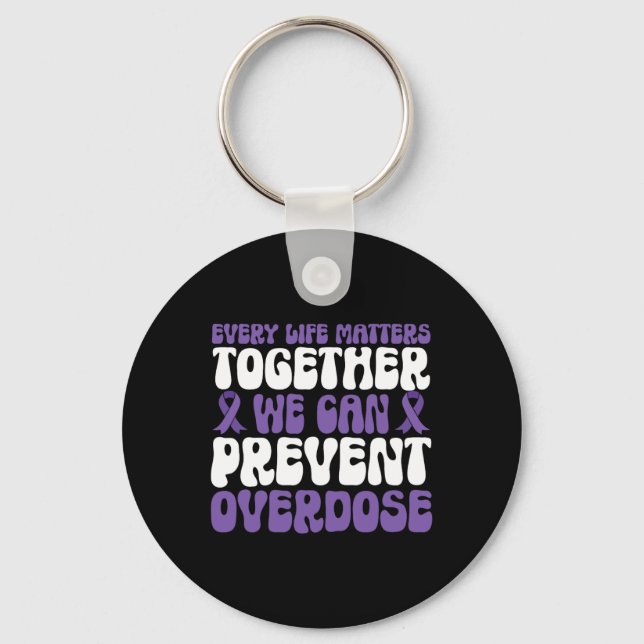 Chaveiro Overdose Awareness – We Can Prevent Overdose  (Frente)